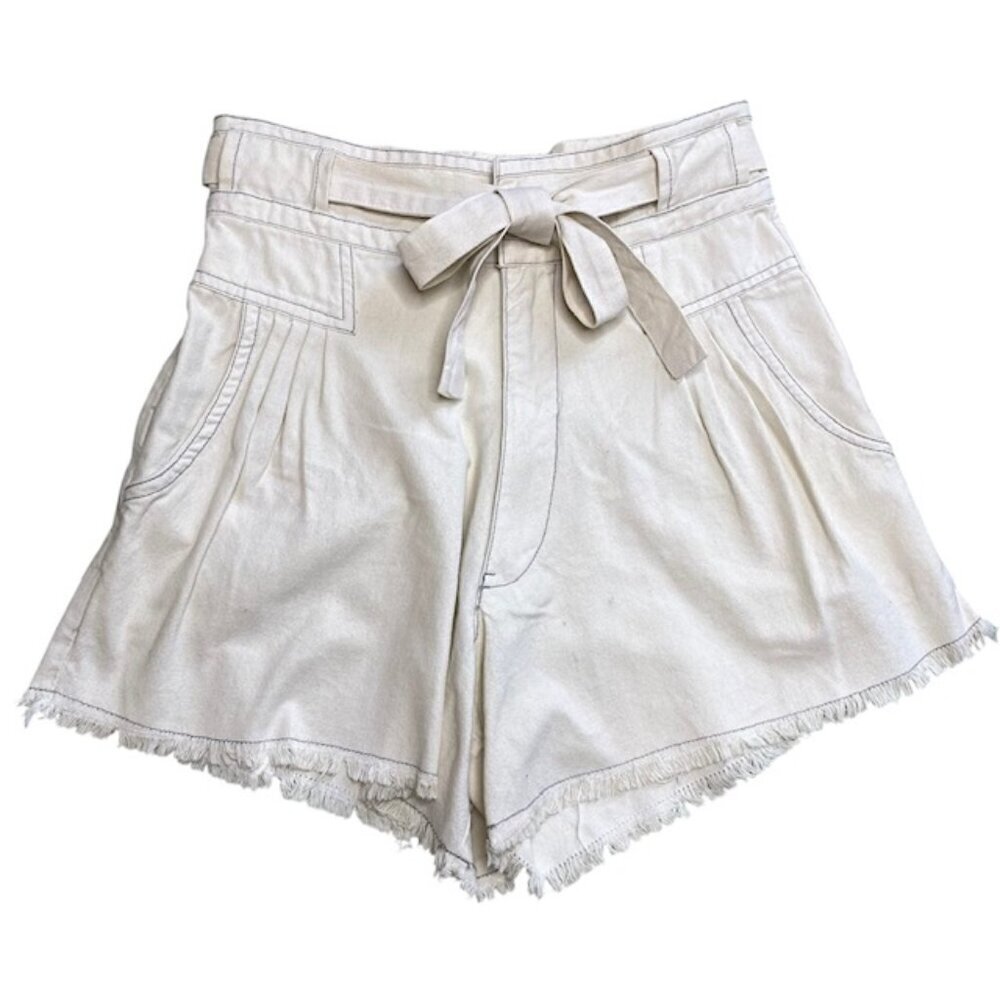 FREE PEOPLE One Penny Paperback Shorts in Cream - Size 0